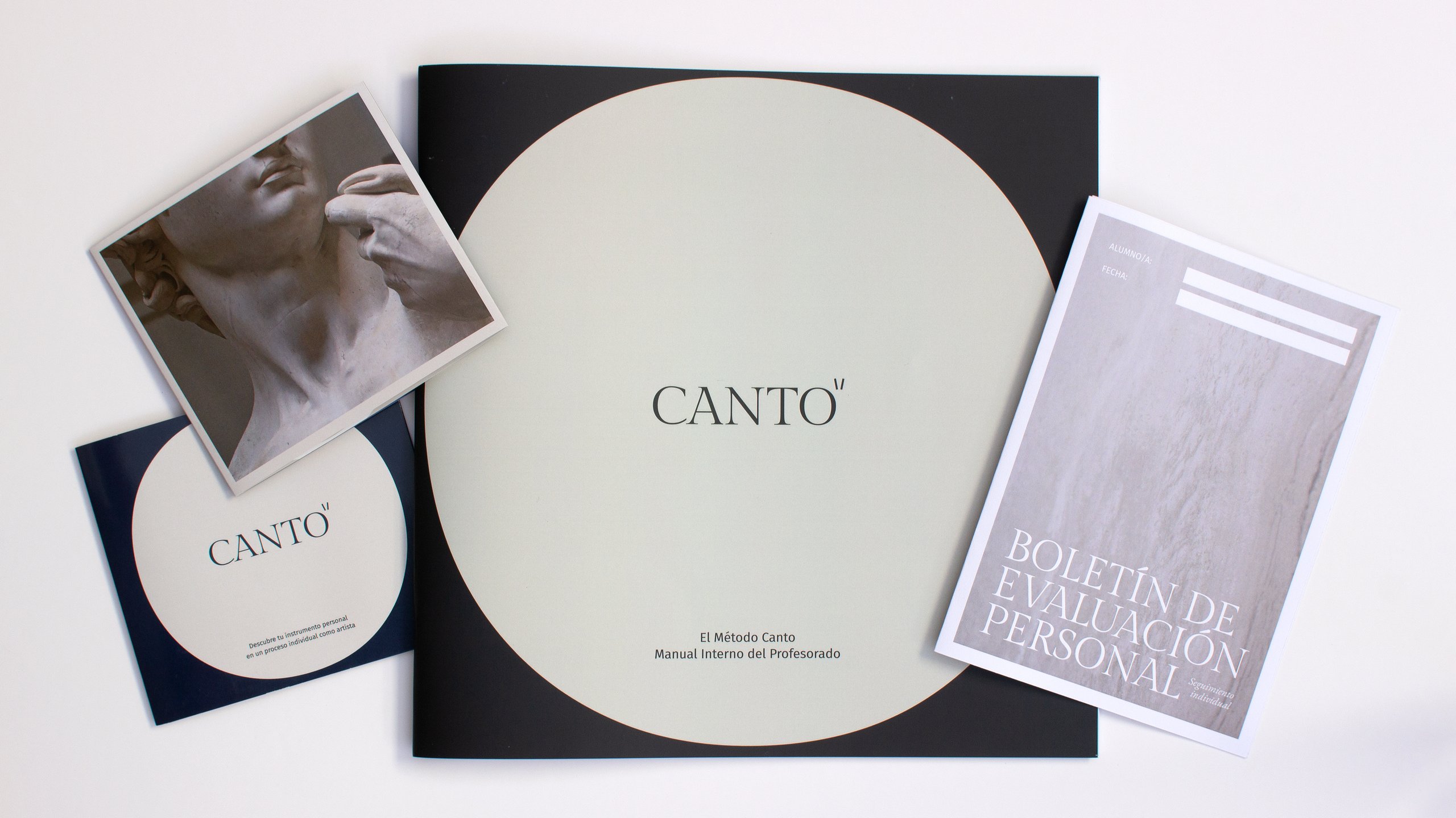 Identidad visual de Canto Escuela en Jerez: manual del profesorado, tríptico y boletín de evaluación